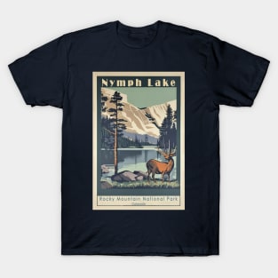 Rocky Mountain National Park Vintage Travel Poster T-Shirt